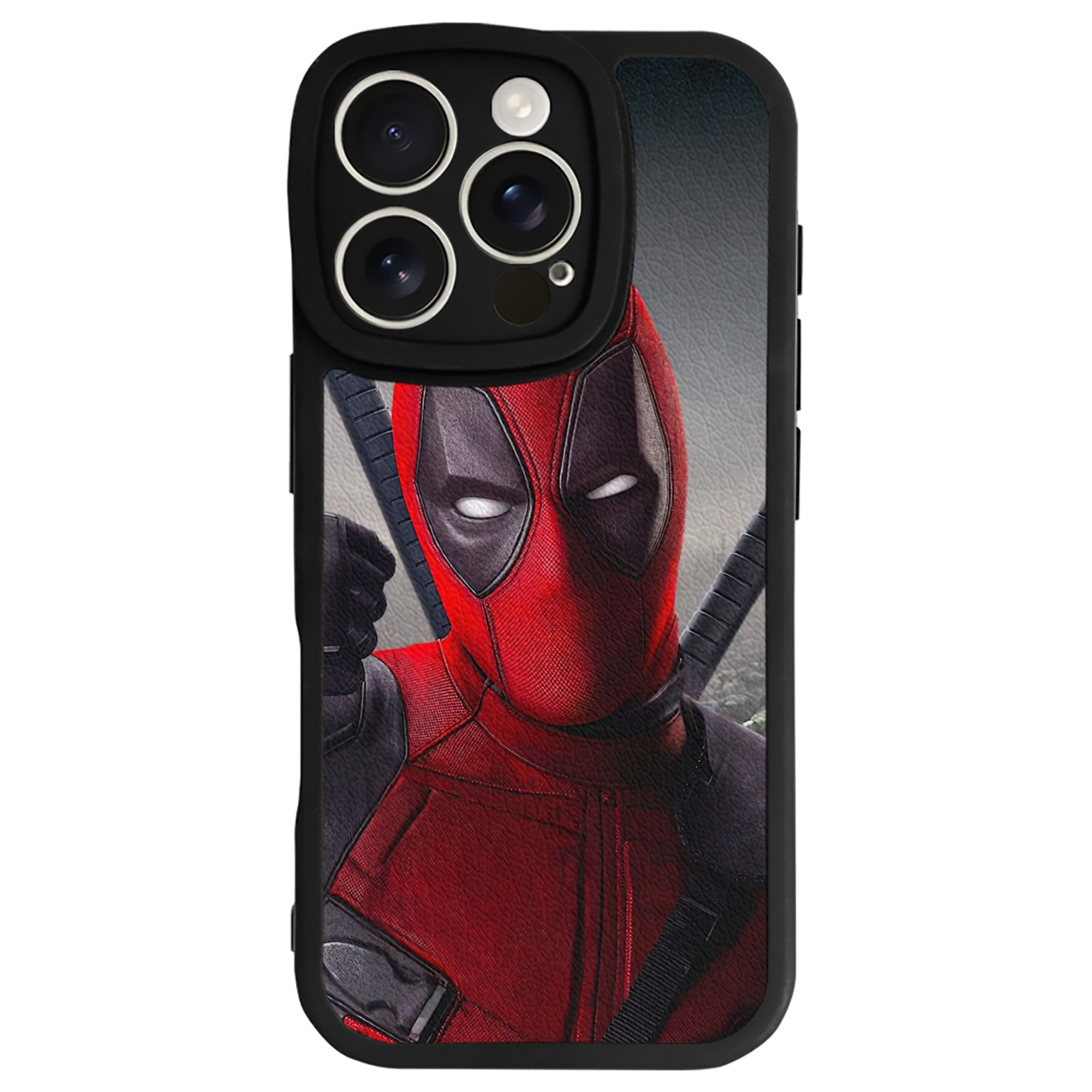 （画像用） Deadpool デッドプール 【iPhone 16シリーズ対応】シリコンスマホケース（レザー調） 材質：シリコン
